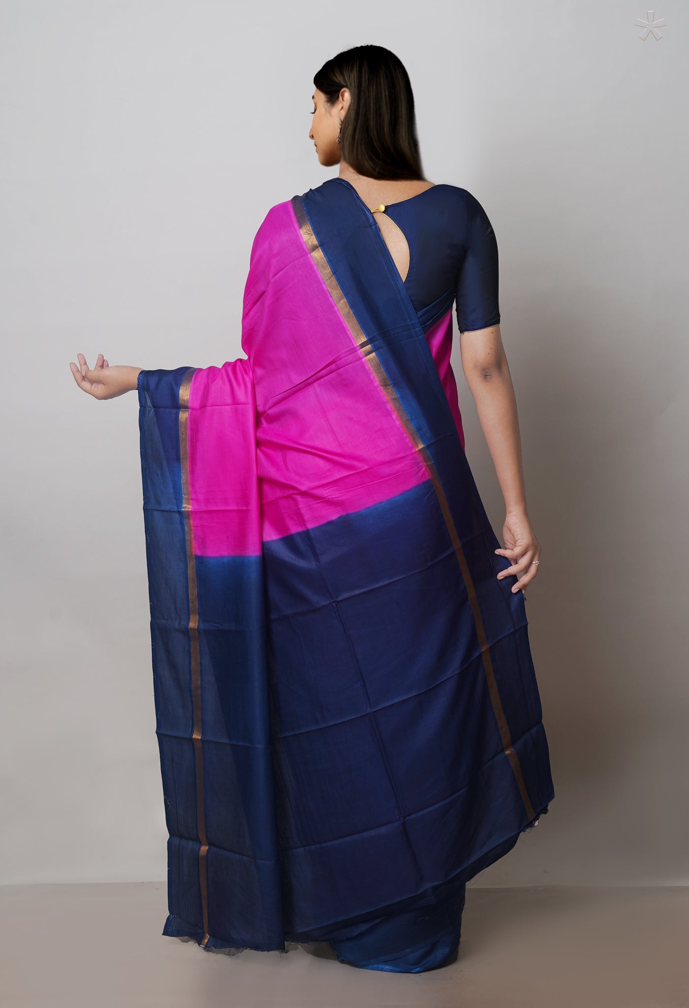 Pink Mangalagiri Silk Saree-UNM70890