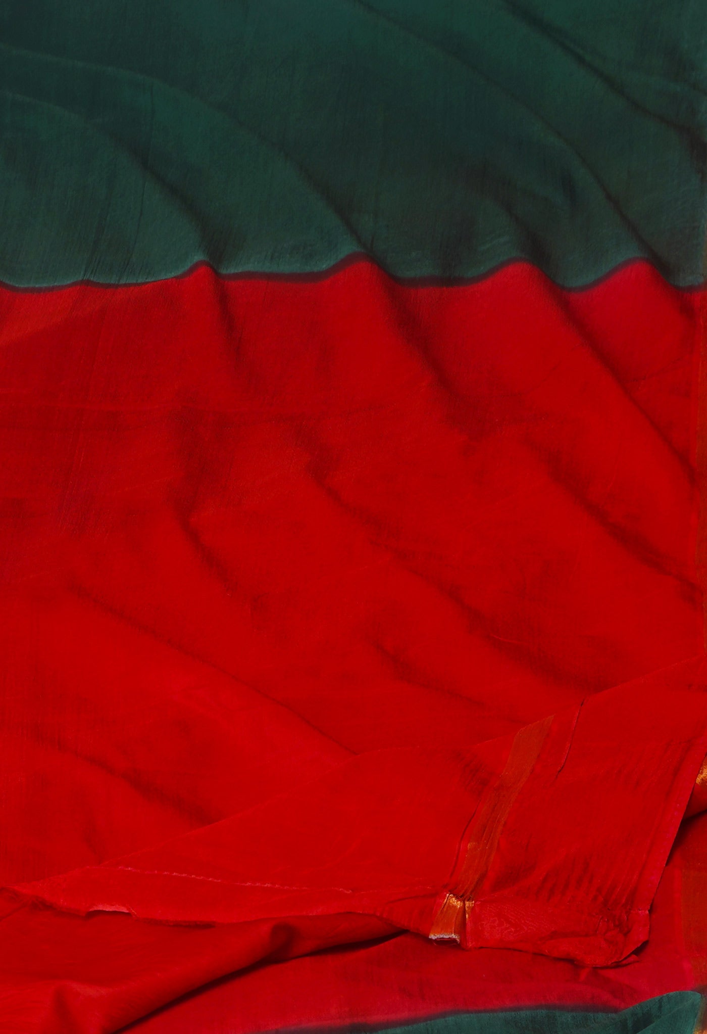 Dark Green Mangalagiri Silk Saree-UNM70894
