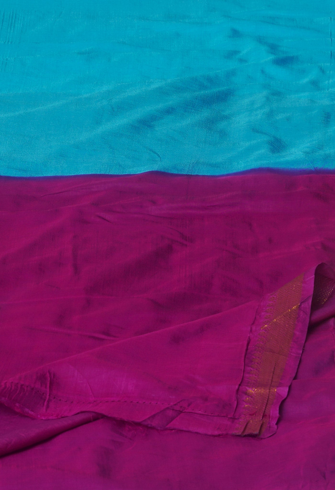 Blue Mangalagiri Silk Saree-UNM70900
