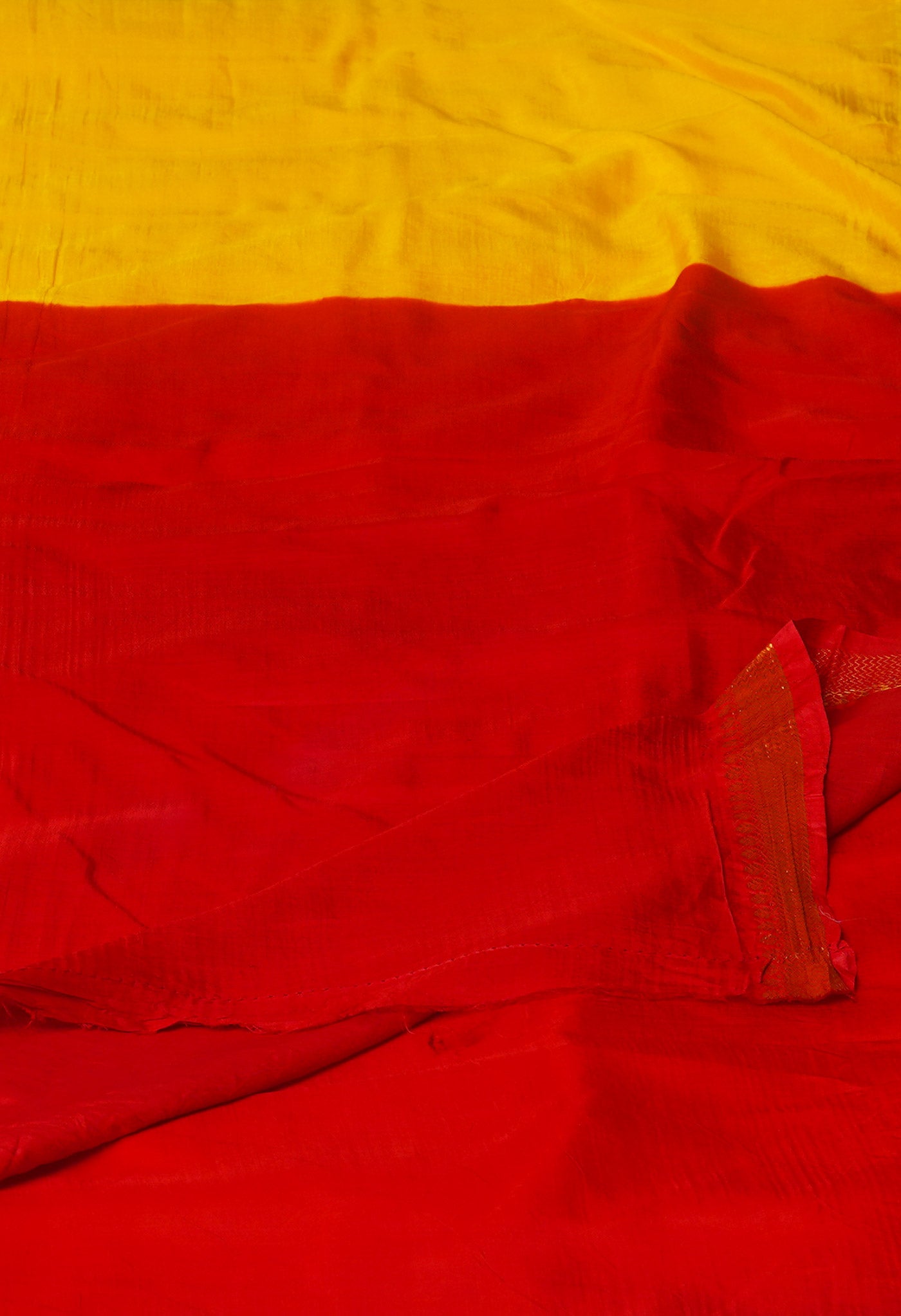 Yellow Mangalagiri Silk Saree-UNM70908