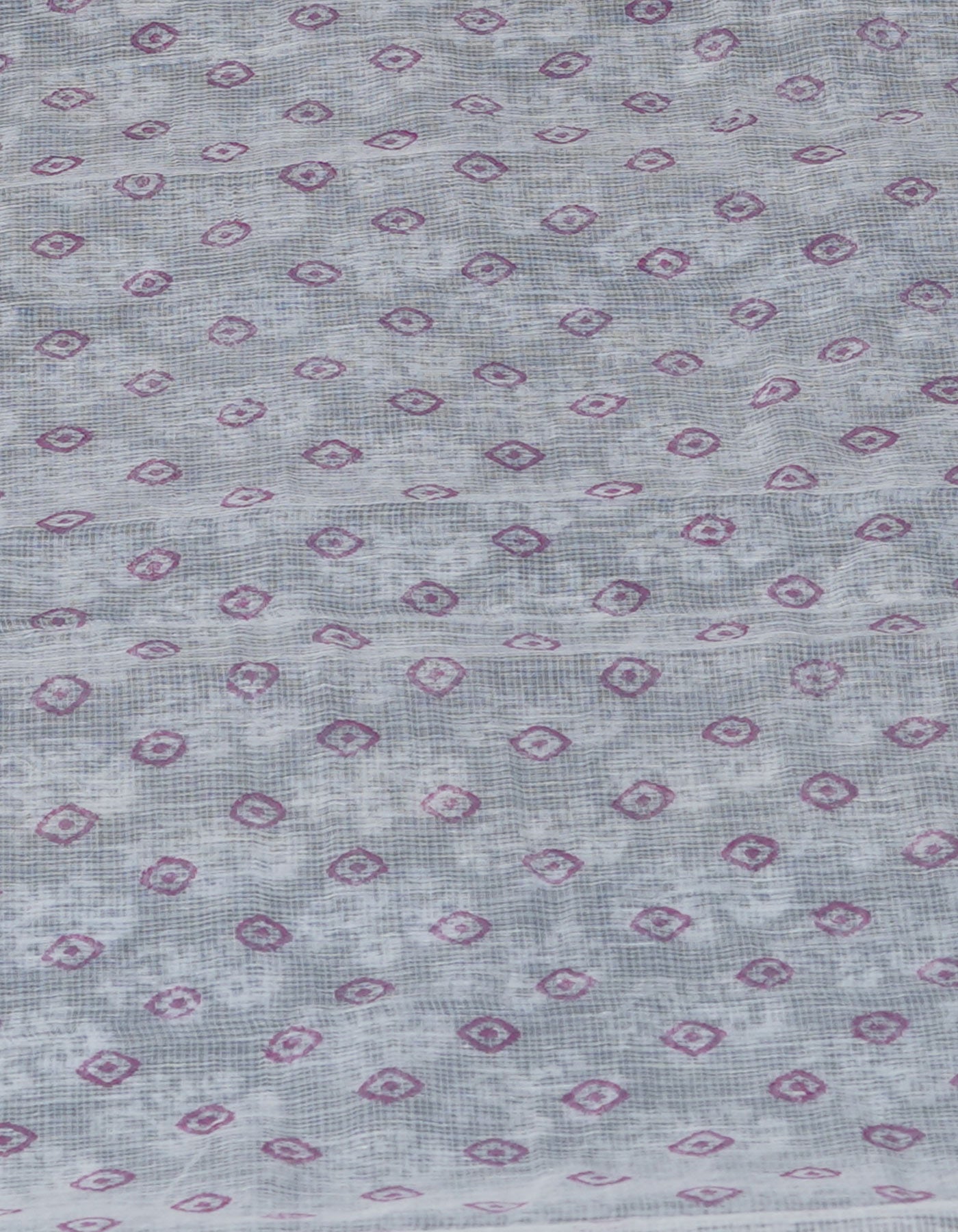 Grey Block Printed Kota Saree-UNM70924