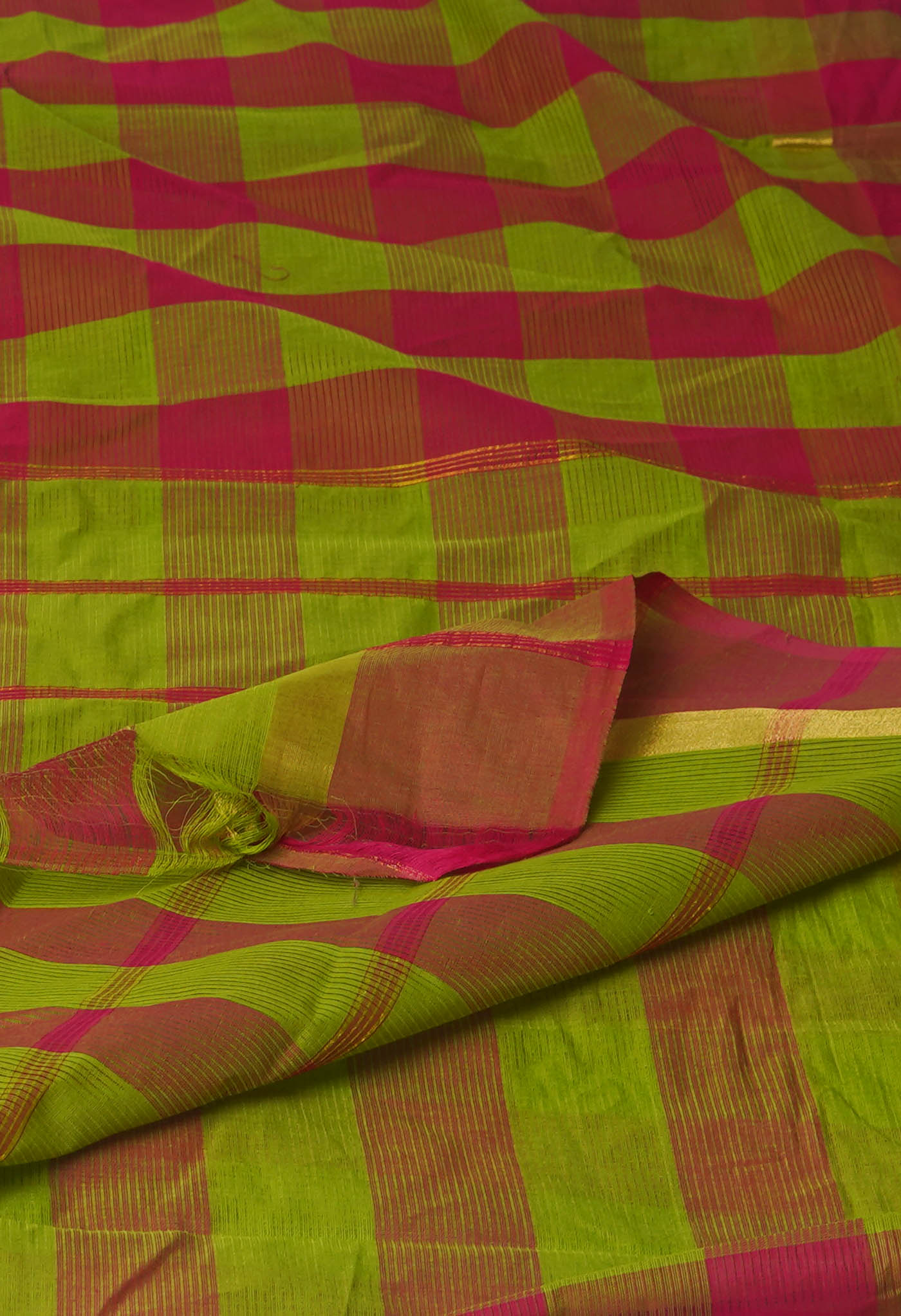 Multi Pure Handloom Mangalagiri Cotton Saree-UNM70951