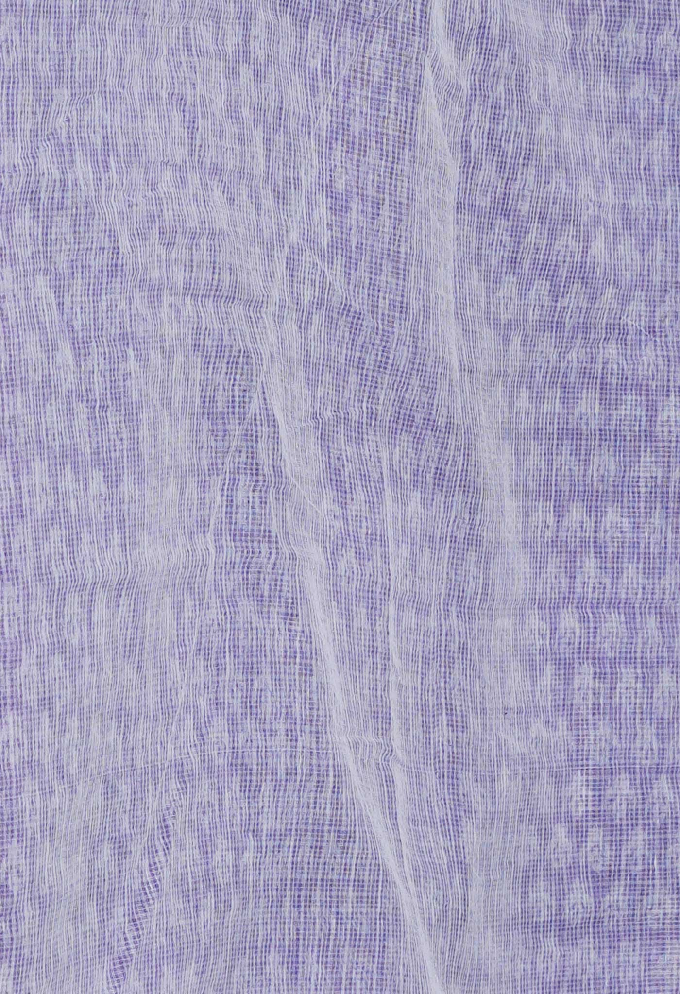 Violet Pure Block Printed Kota Cotton Saree- UNM71128