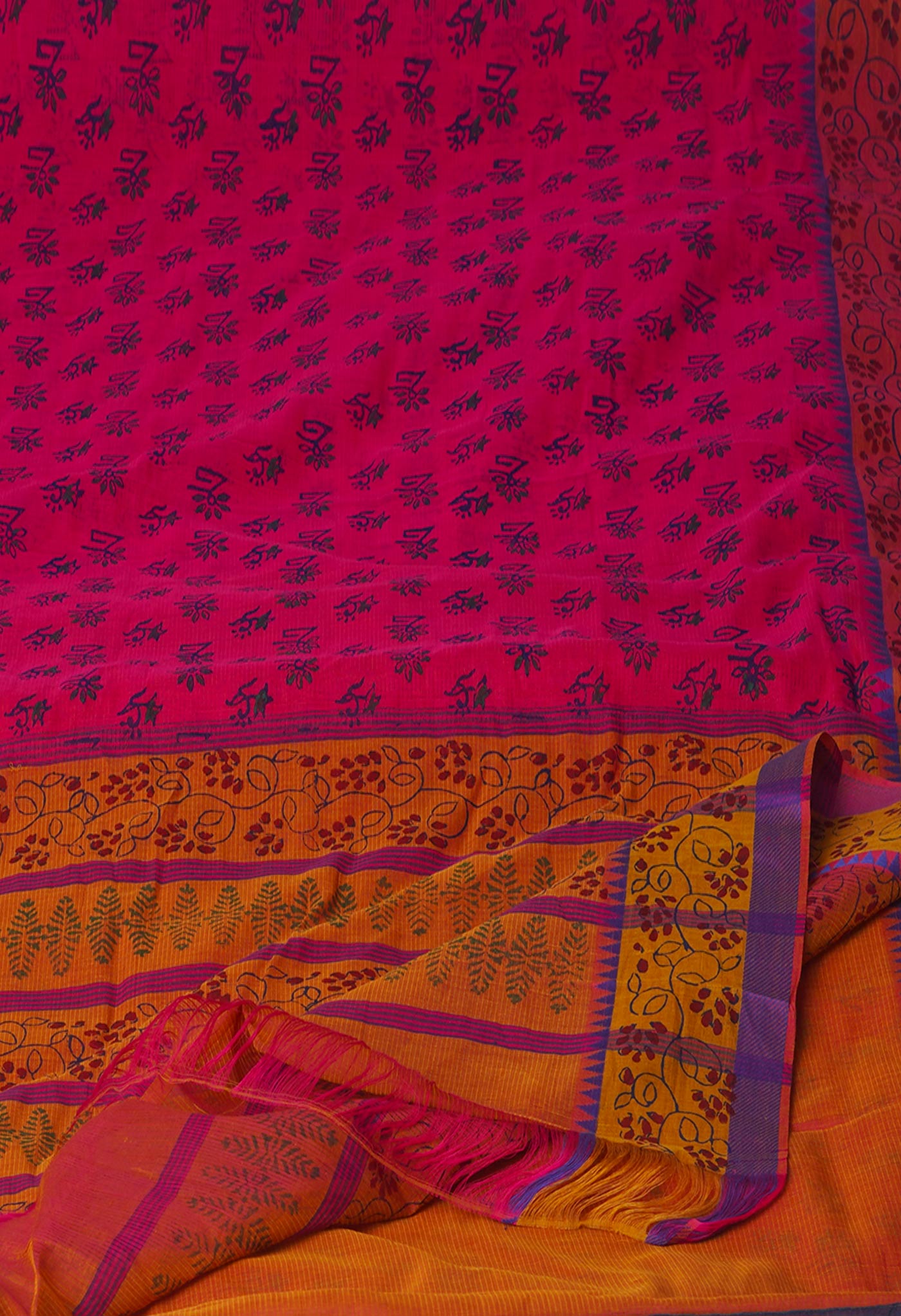 Pink Mangalagiri Cotton Saree-UNM71185