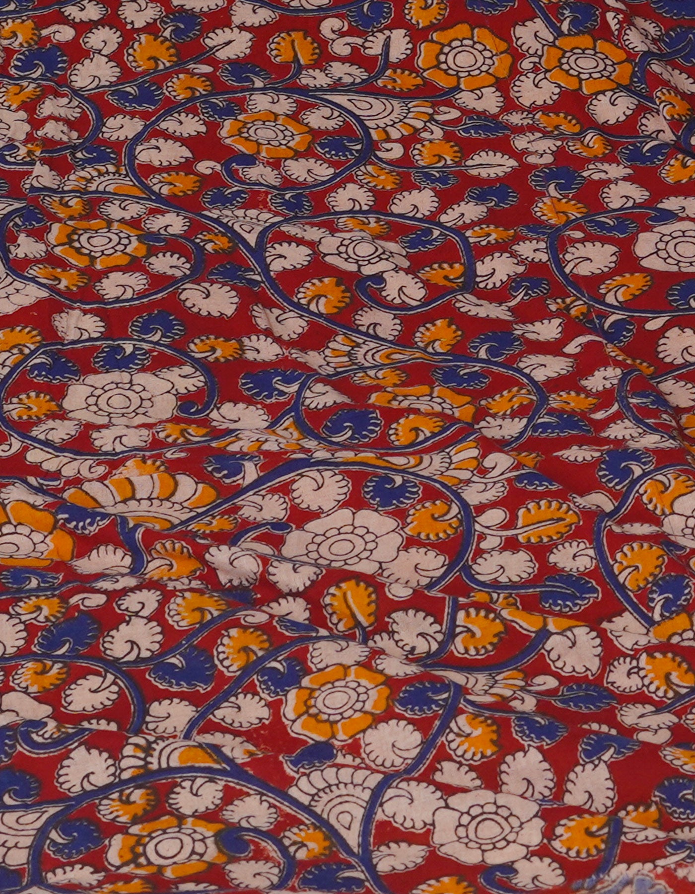 Yellow Block Printed Supernet Sarees-UNM71192