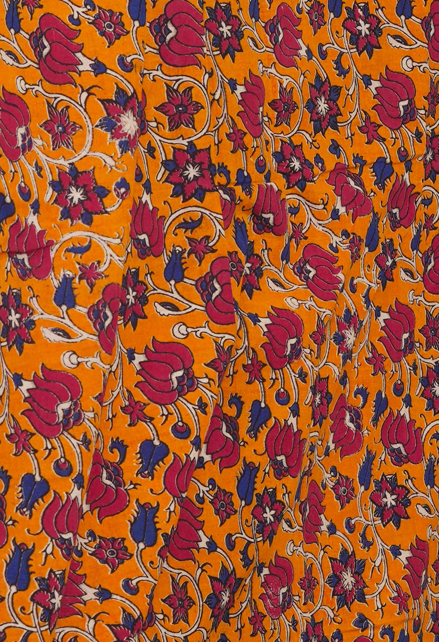 Purple Pure Kota Block Printed Cotton Saree-UNM71227
