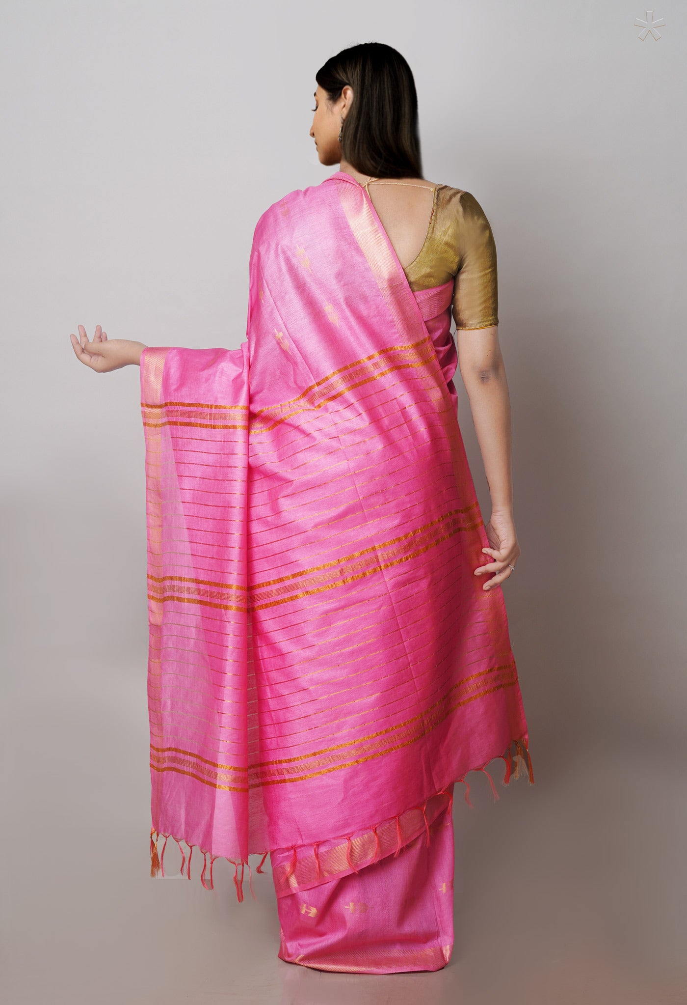 Light Pink Chanderi Sico Saree-UNM71246