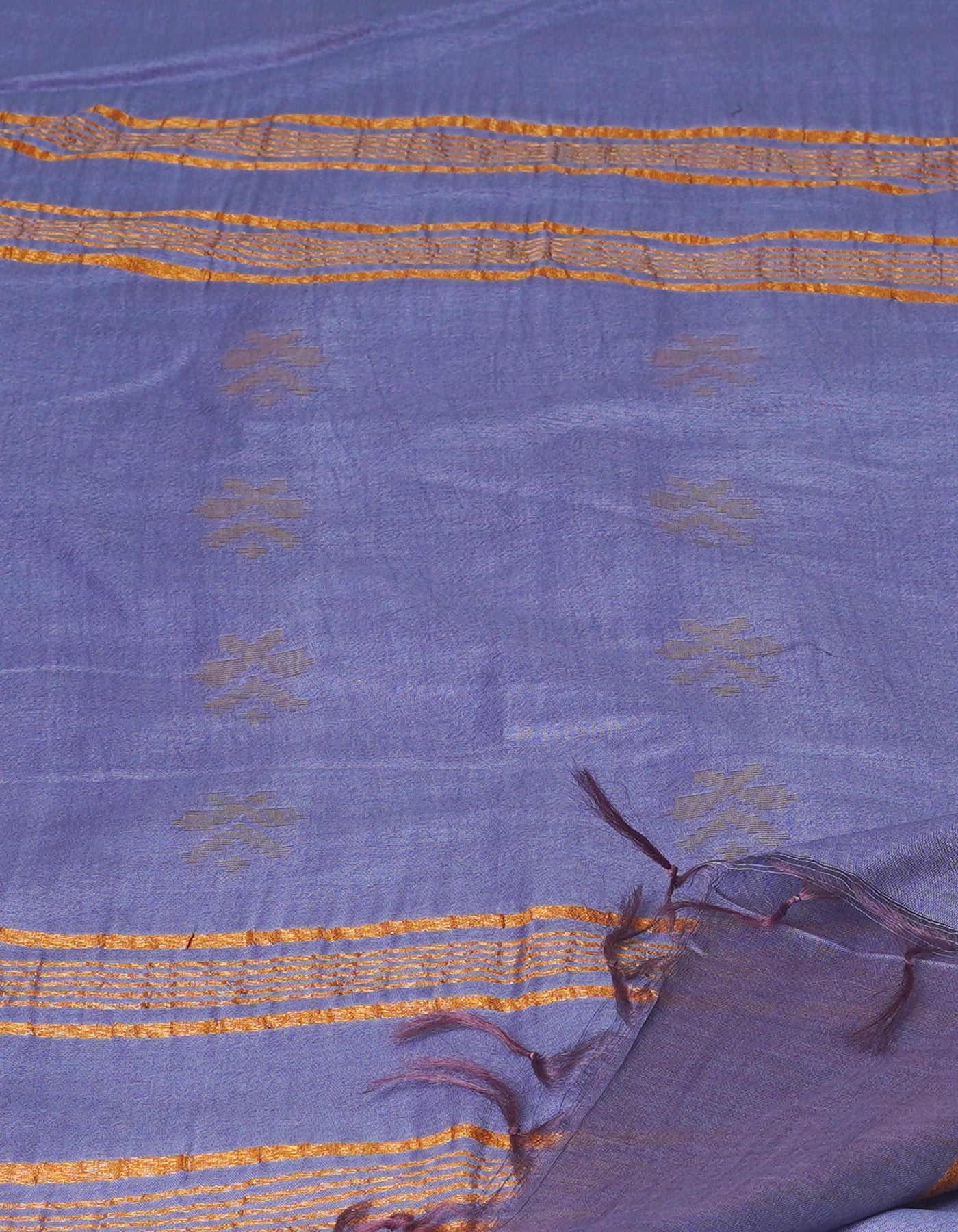 Steel Blue Chanderi Sico Saree-UNM71282