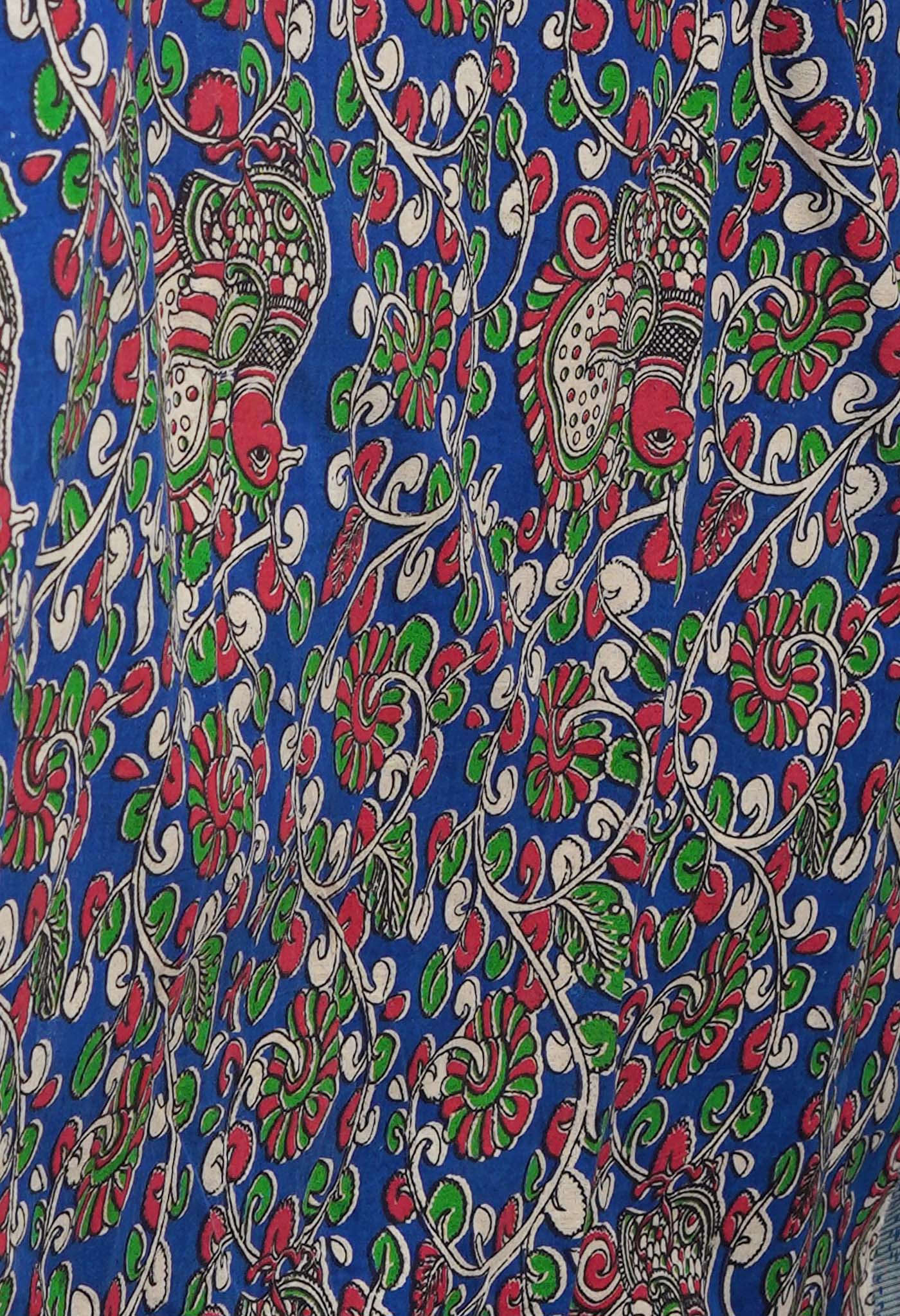 Grey Block Printed Supernet Saree-UNM71292