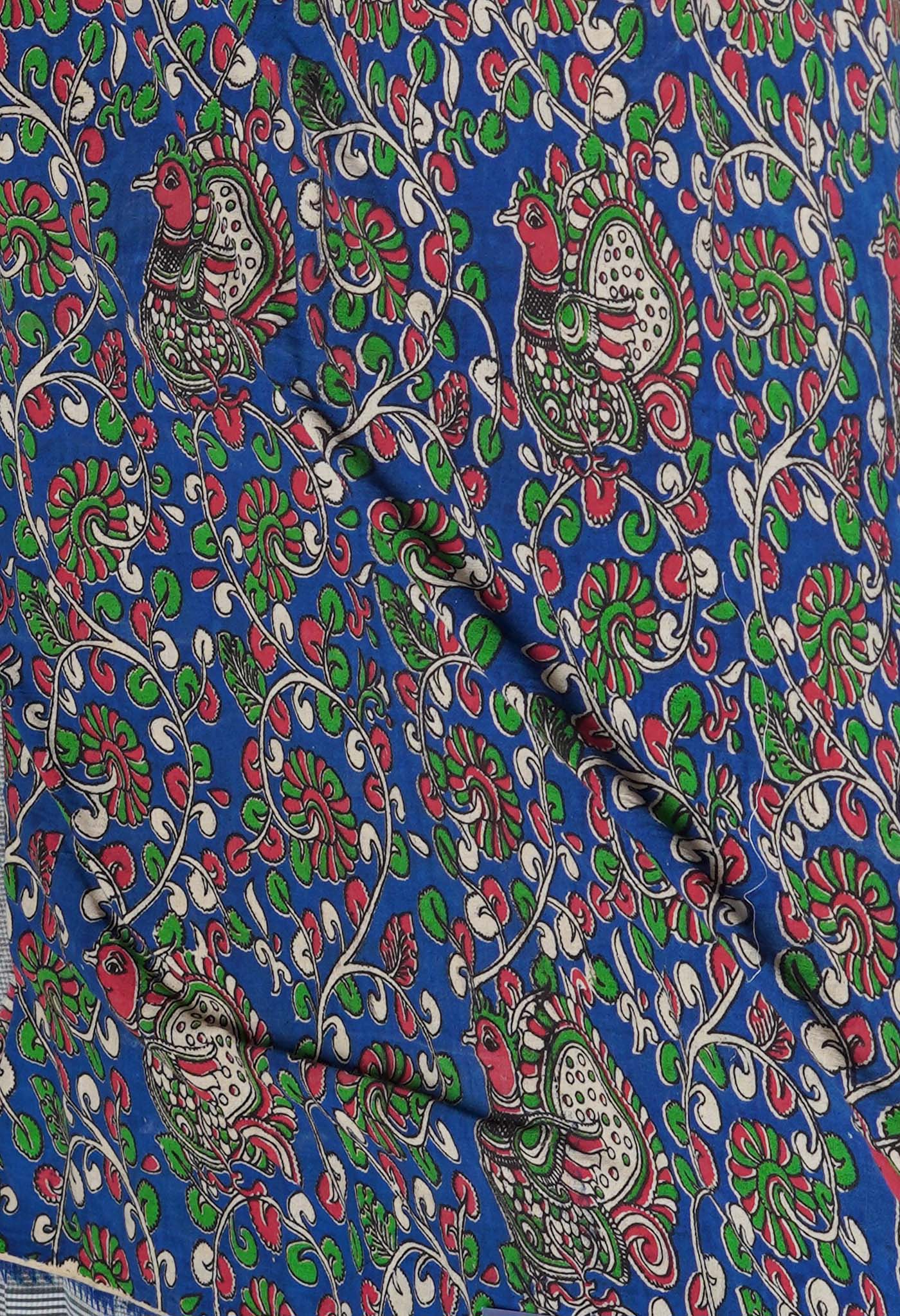 Grey Block Printed Supernet Saree-UNM71295