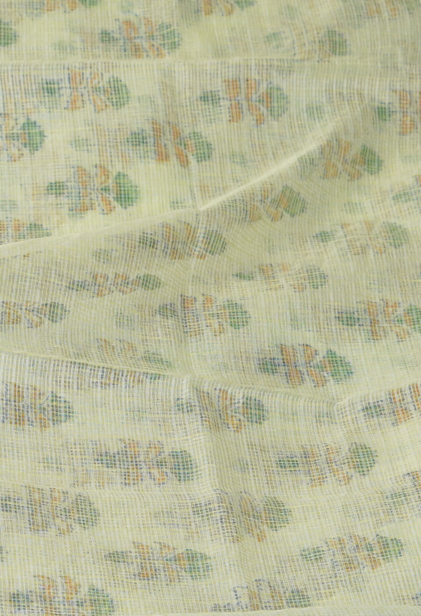 Light Green Pure Block Printed Kota Cotton Saree-UNM71410