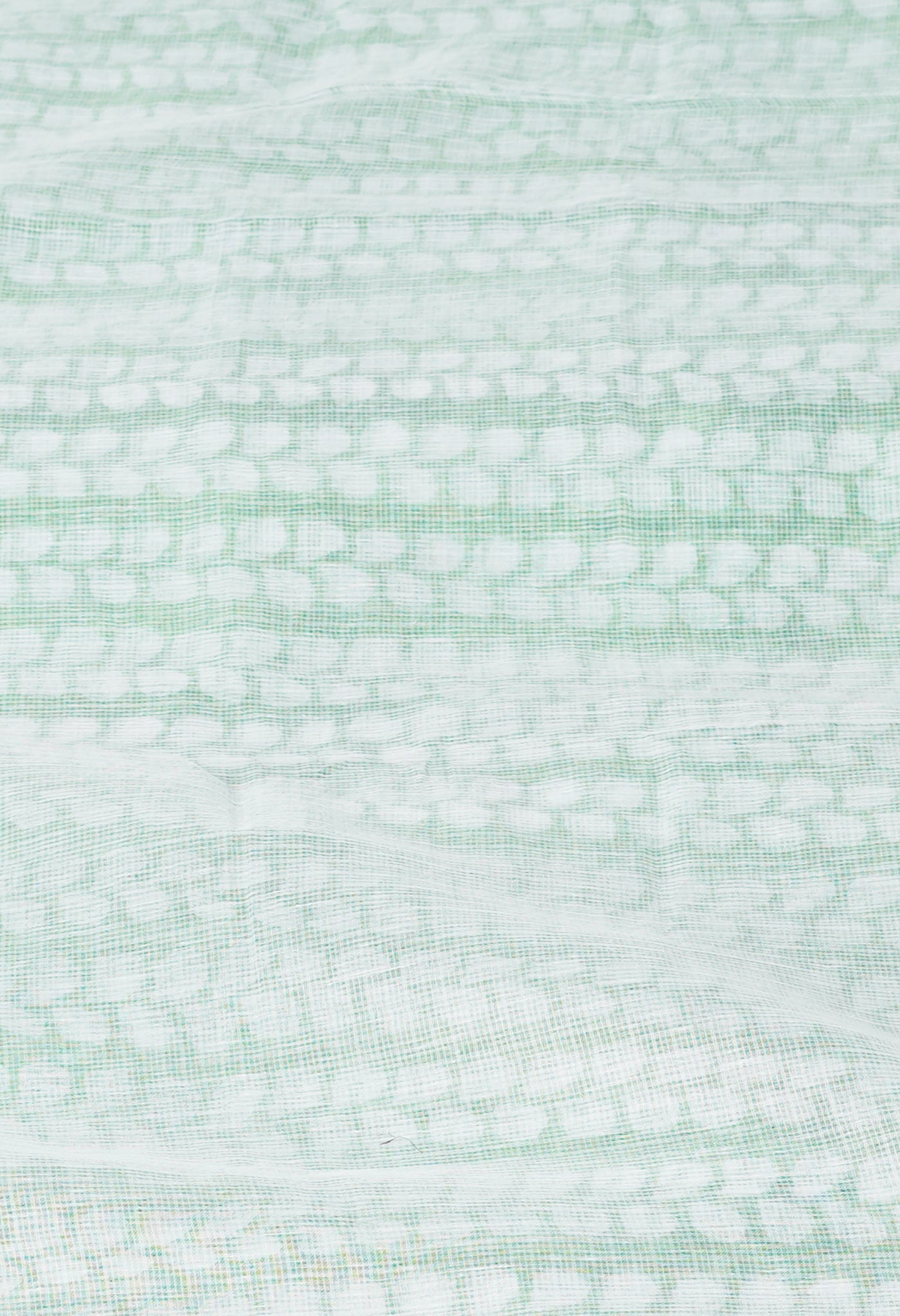 Green Pure Block Printed Kota Cotton Saree-UNM71537