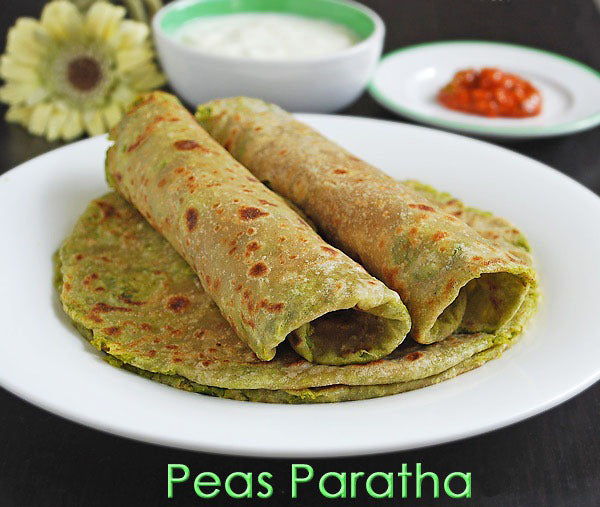 Tasty, filling and wholesome Peas Parathas...