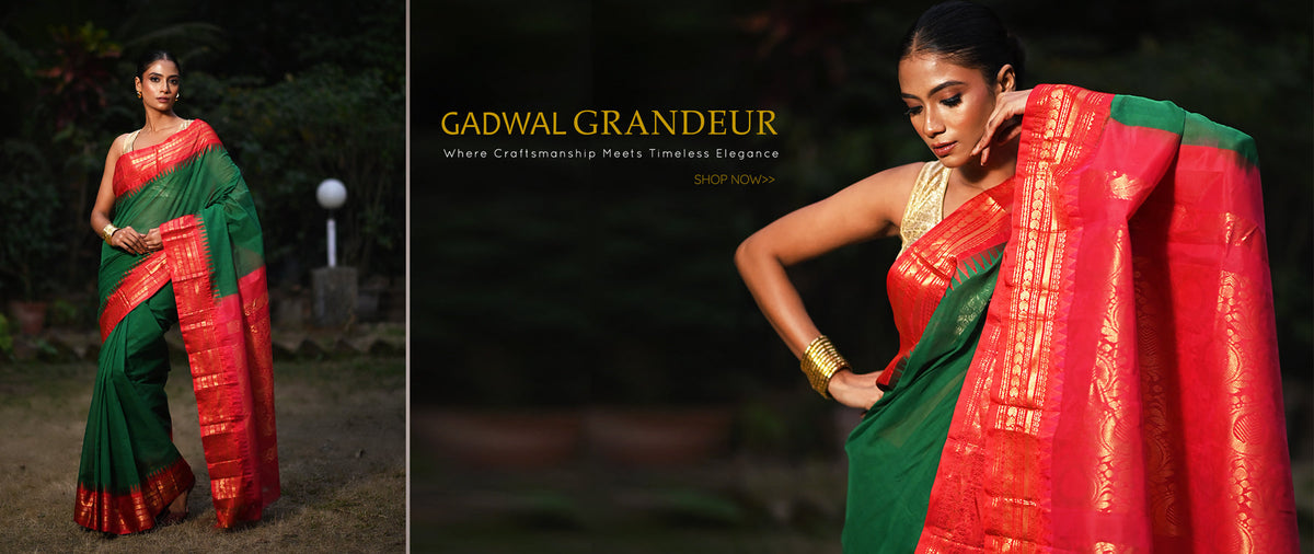 Gadwal Saree – Traditional Elegance with Handwoven Grace