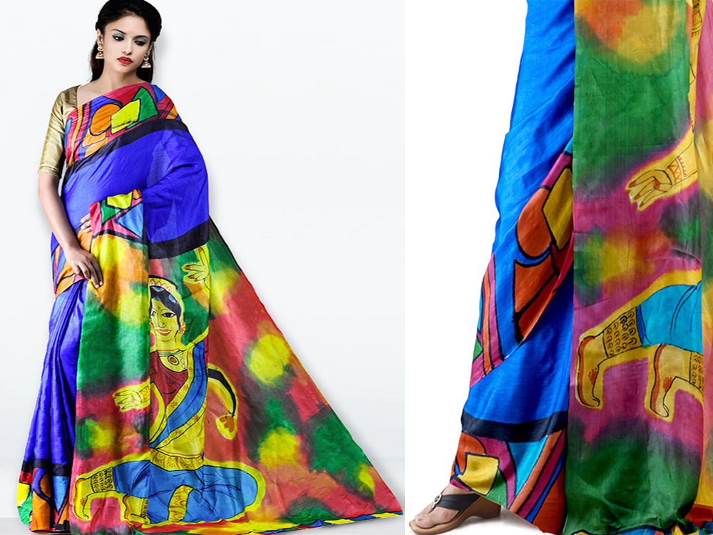 Hand Painted Tussar silk sarees – A Celebration of Womankind