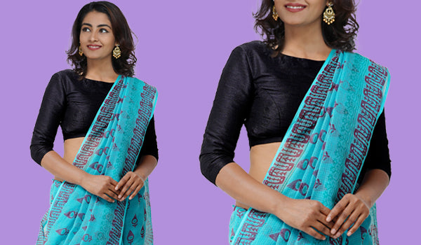Go Easy Breezy with our Light weight Kota Sarees with Exquisite Jaipuri Hand Block Prints
