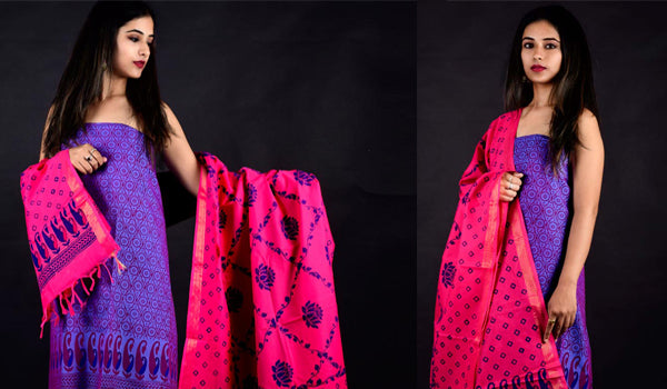 Explore The Purity of Cotton Suits Coming Straight from the Temple Town of Mangalagiri