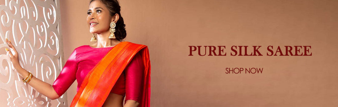 Pure Silk Saree showcasing luxurious fabric and intricate design