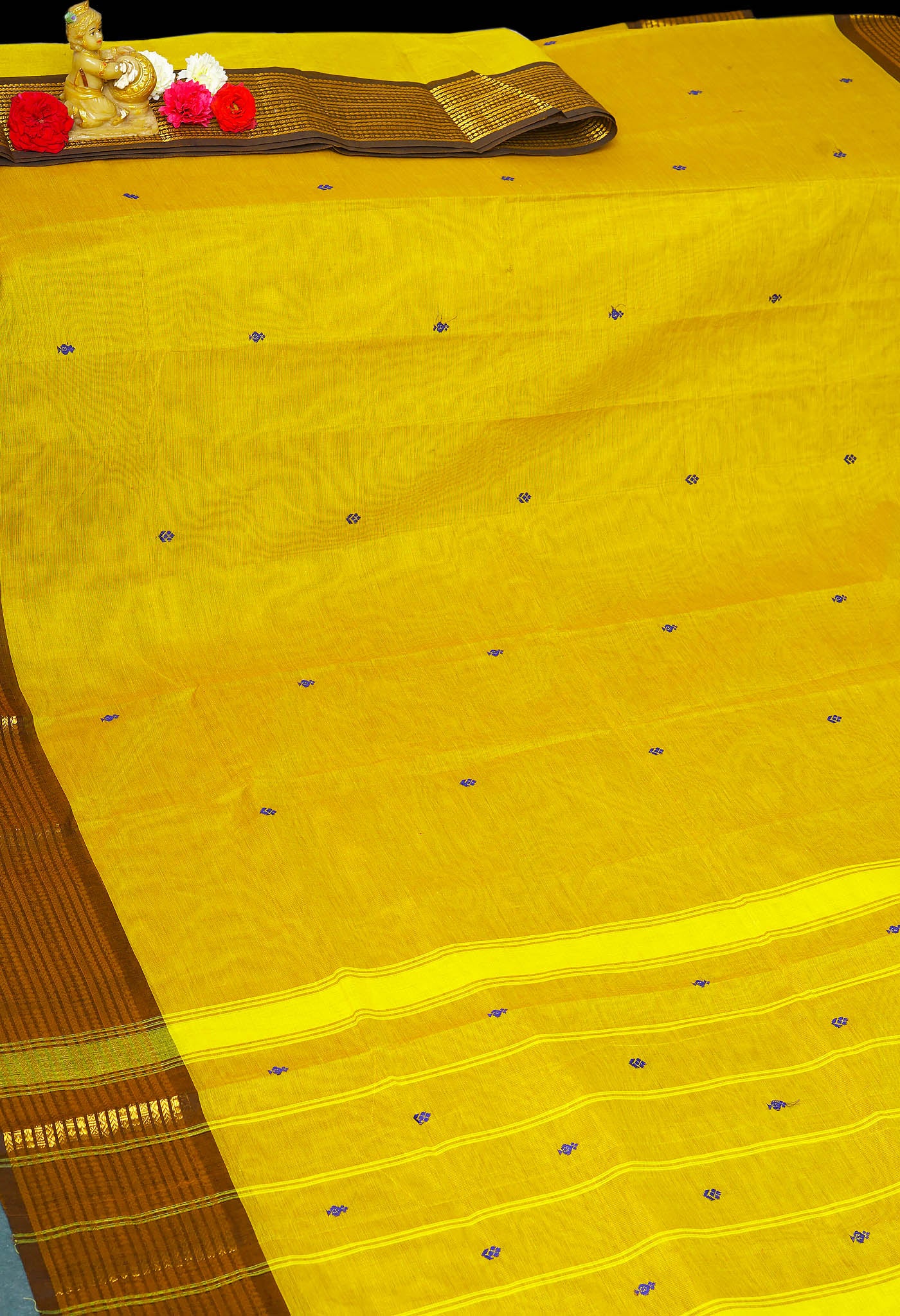 Peach Pink Pure Pavani Handcrafted Chettinad Cotton Saree-UNM82178