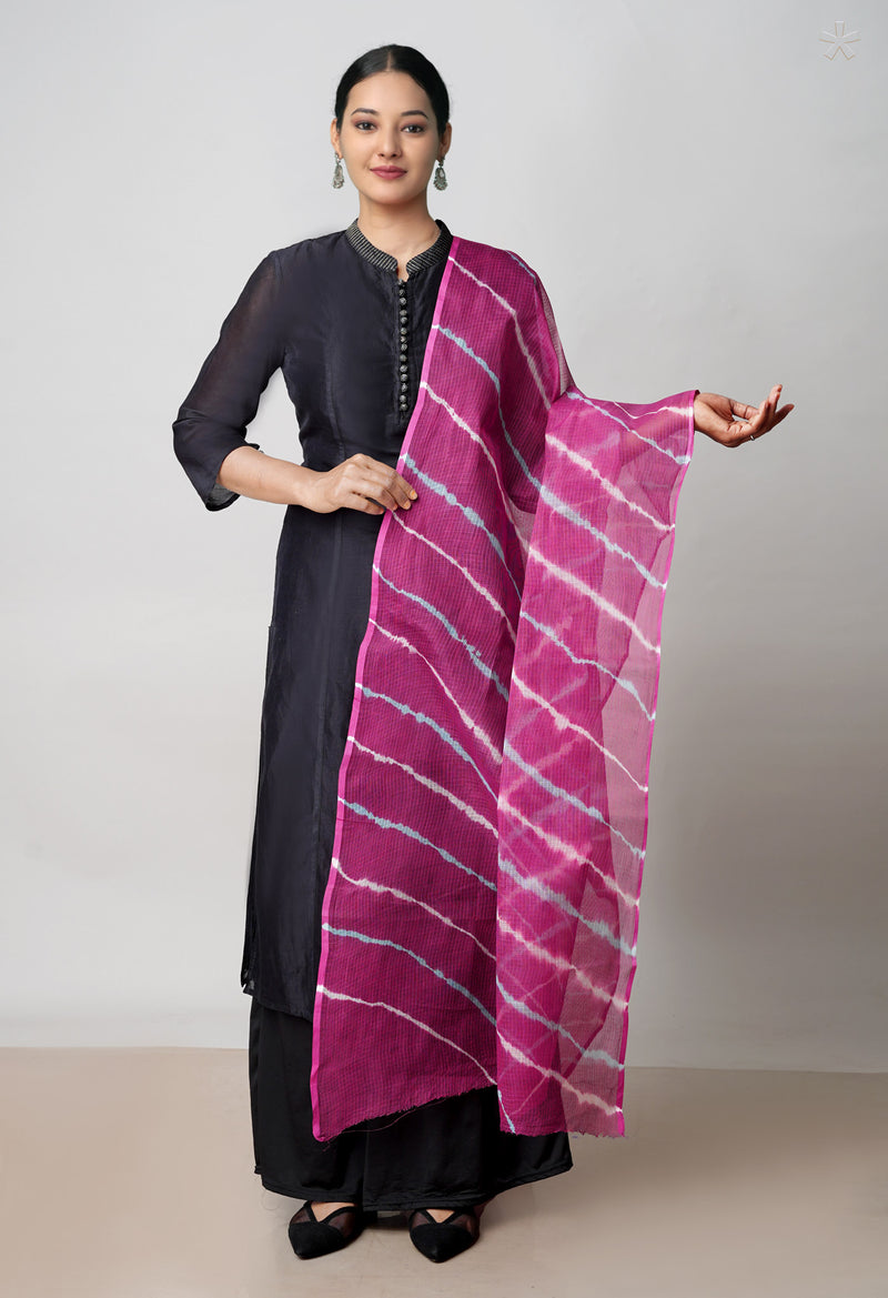 Purple Pure Gota Patti Bandhani Printed Kota Dupatta –UDS4556