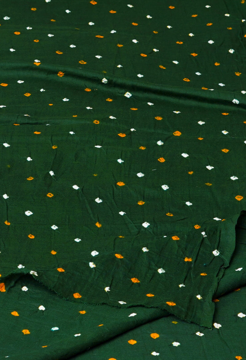 Green Pure Bandhani Printed Cotton Dupatta–UDS4679