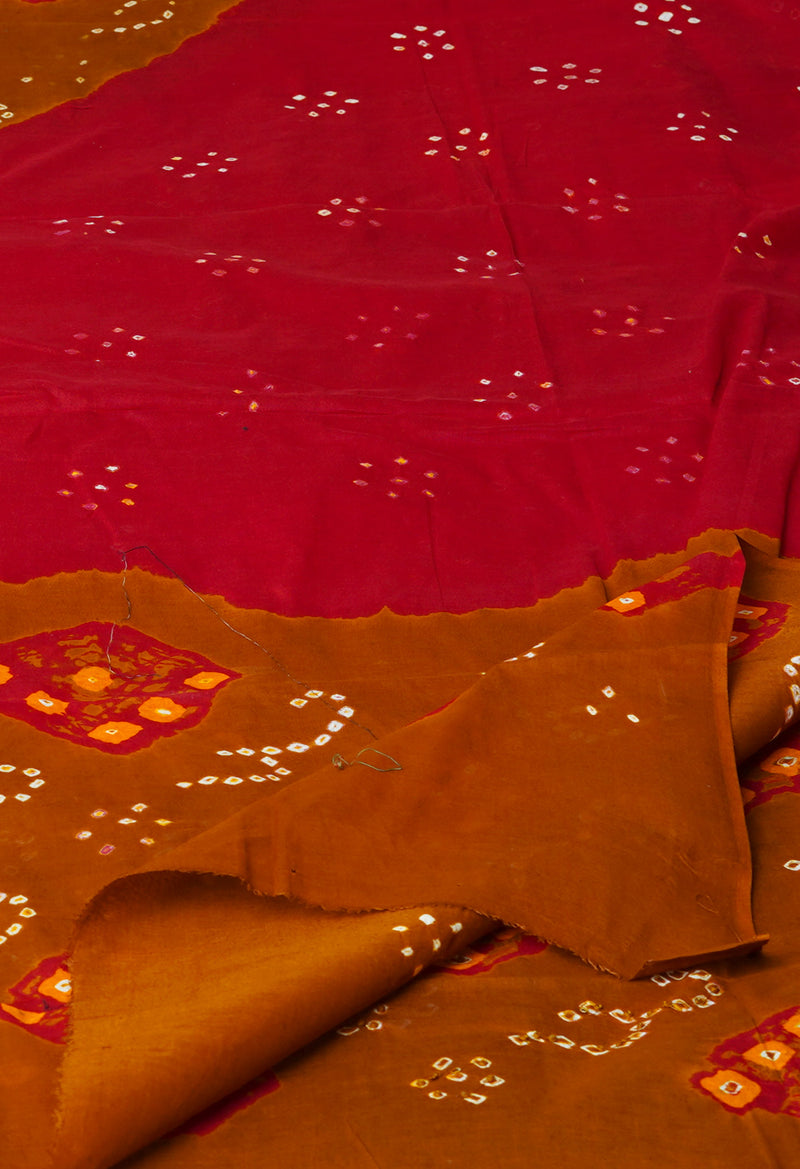 Maroon Pure Bandhani Printed Cotton Dupatta–UDS4688