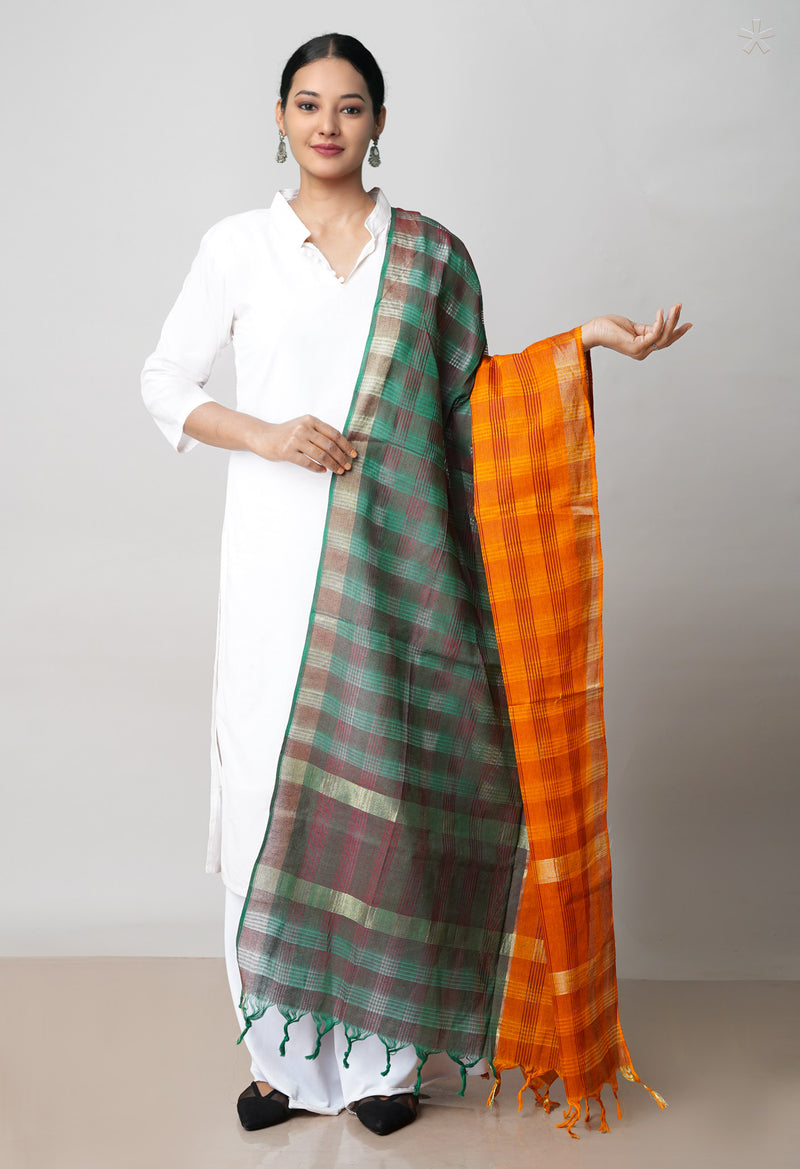 Multi Pure Plain Mangalgiri Cotton Dupatta–UDS4849