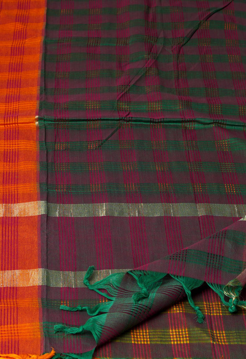 Multi Pure Plain Mangalgiri Cotton Dupatta–UDS4849