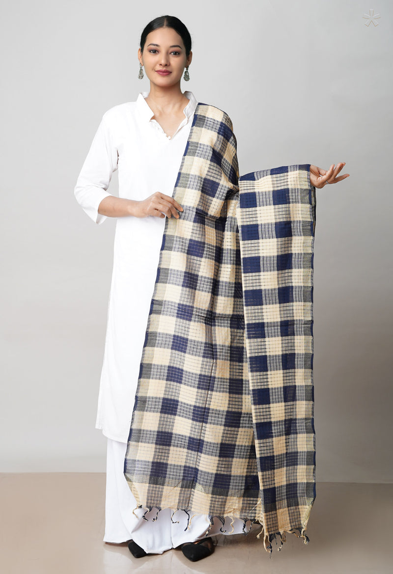 Multi Pure Plain Mangalgiri Cotton Dupatta–UDS4850