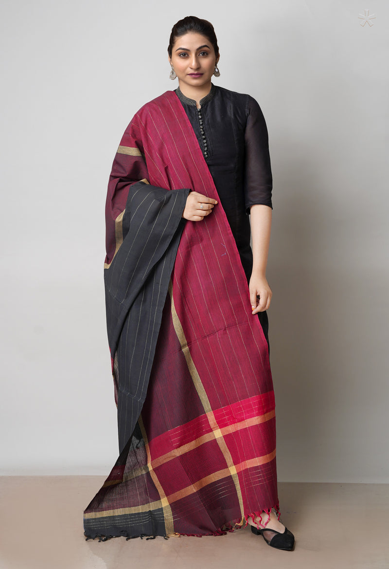 Multi Pure Plain Mangalgiri Cotton Dupatta–UDS4860