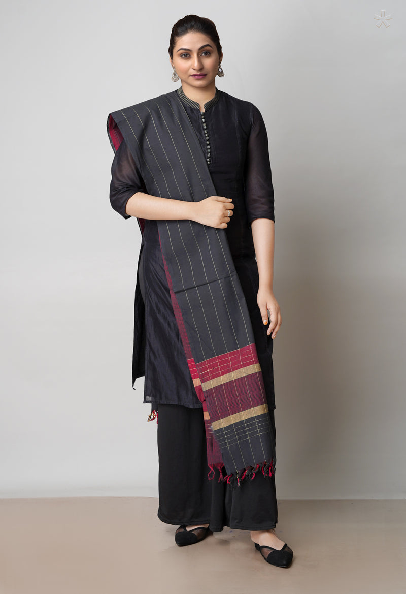 Multi Pure Plain Mangalgiri Cotton Dupatta–UDS4860