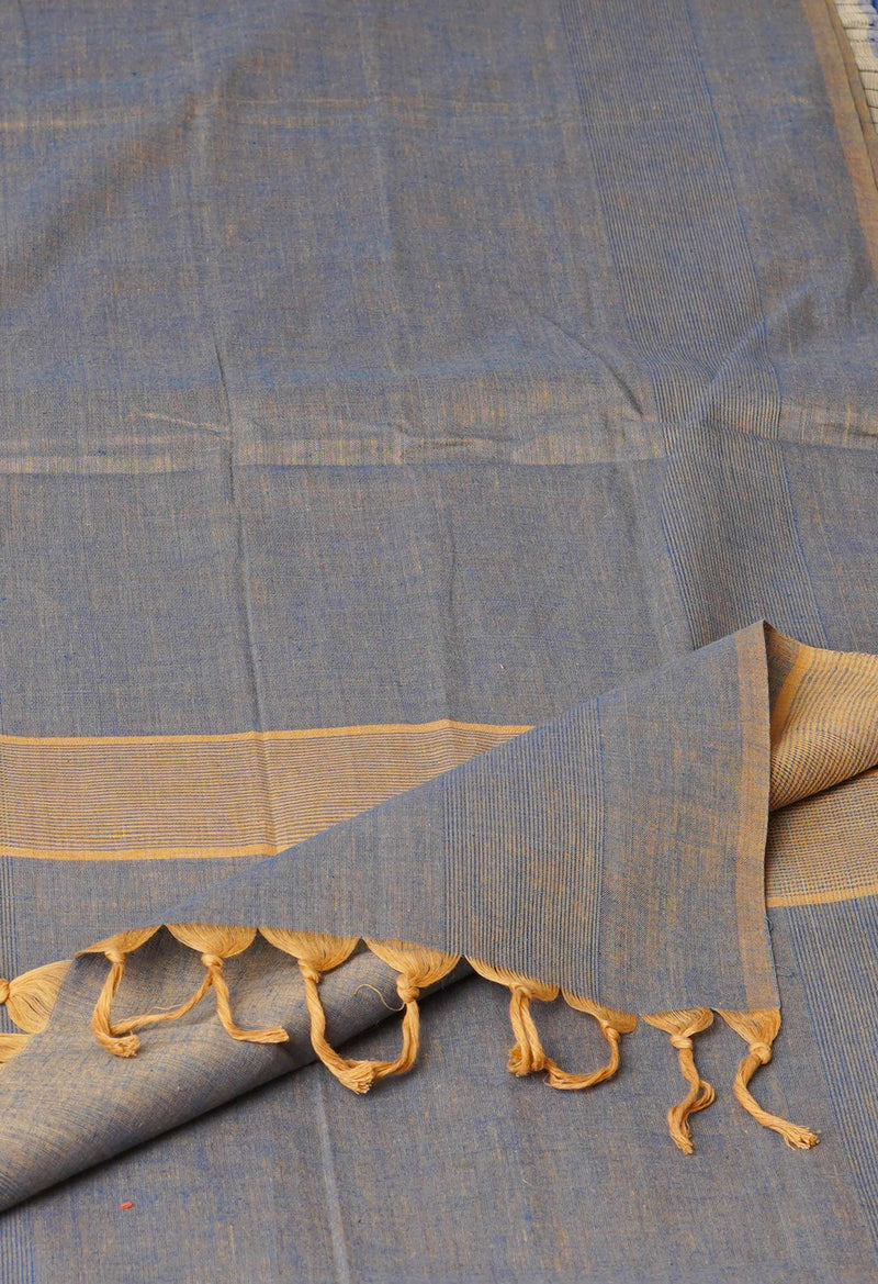 Bluish Brown Pure Plain Mangalgiri Cotton Dupatta–UDS4873