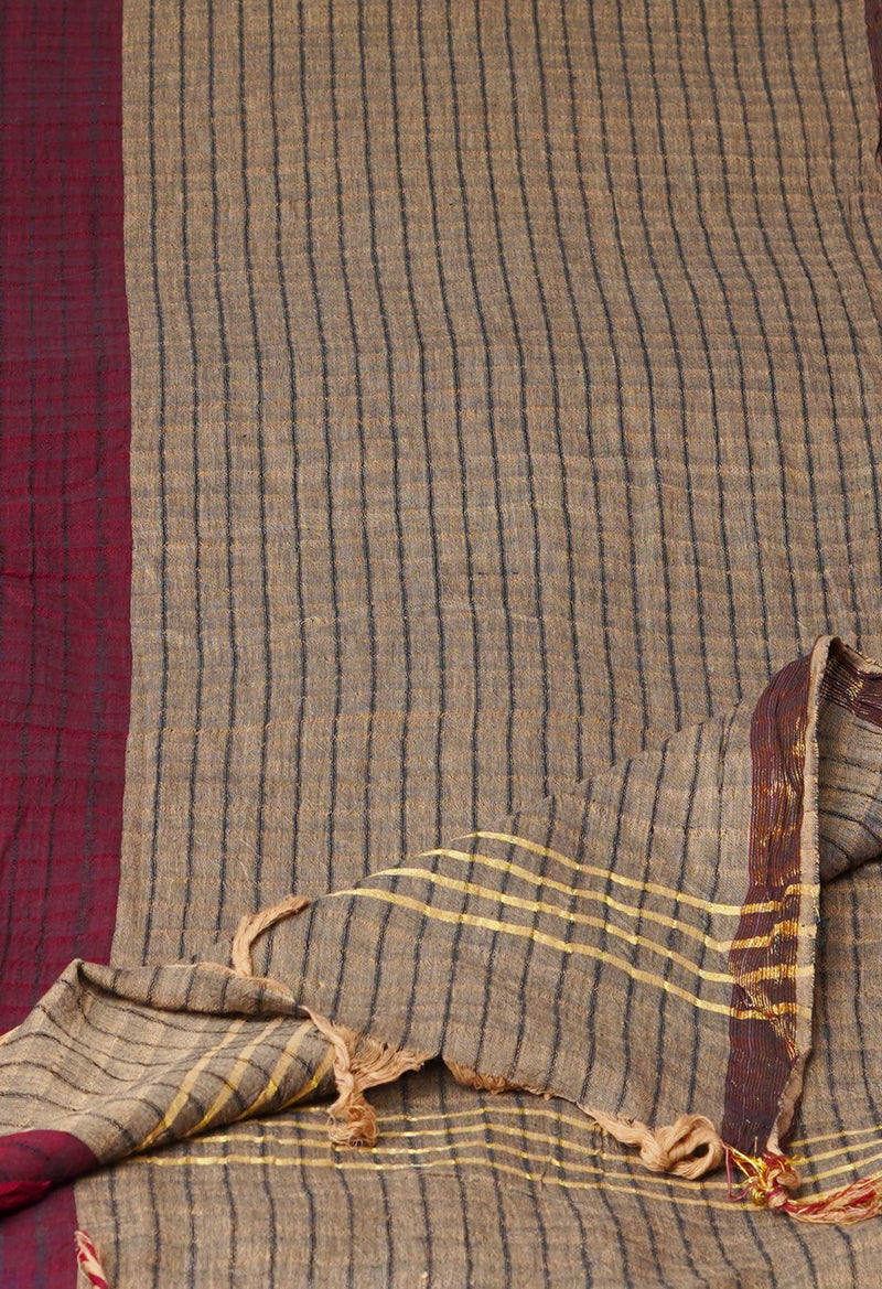 Maroon Pure Plain Mangalgiri Cotton Dupatta–UDS4888