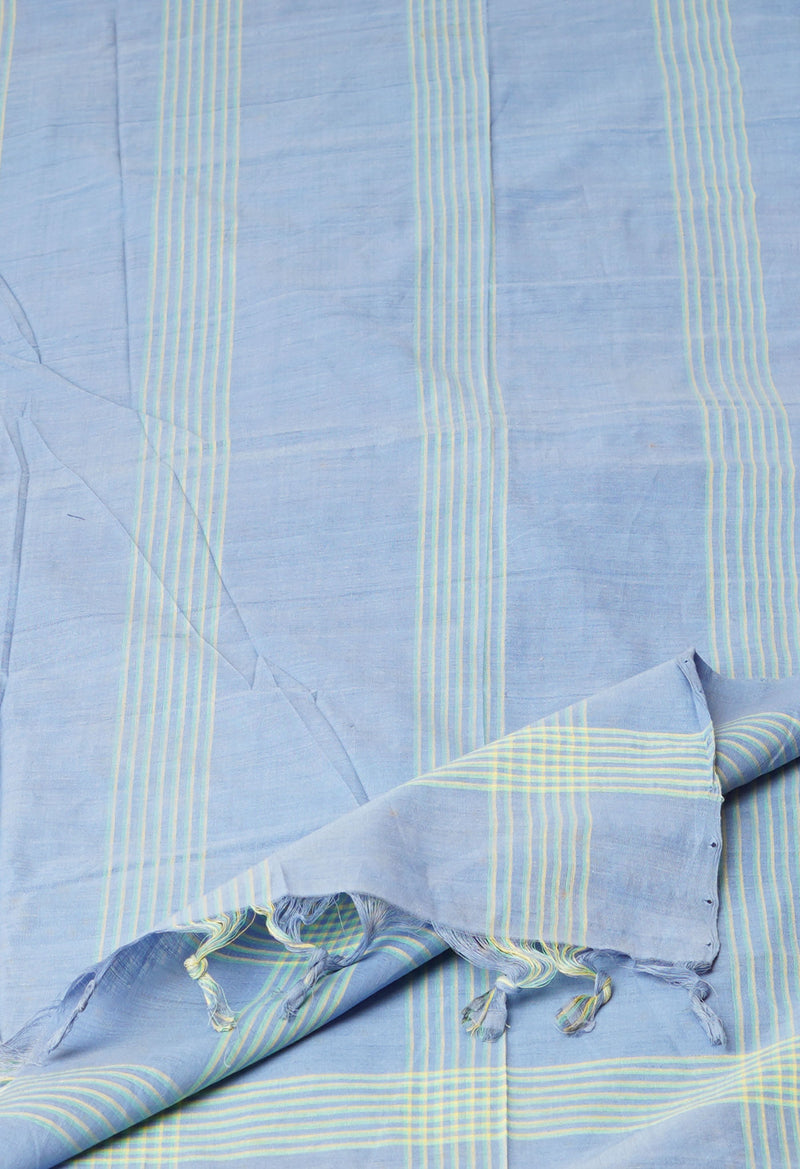 Blue Pure Plain Mangalgiri Cotton Dupatta–UDS4892