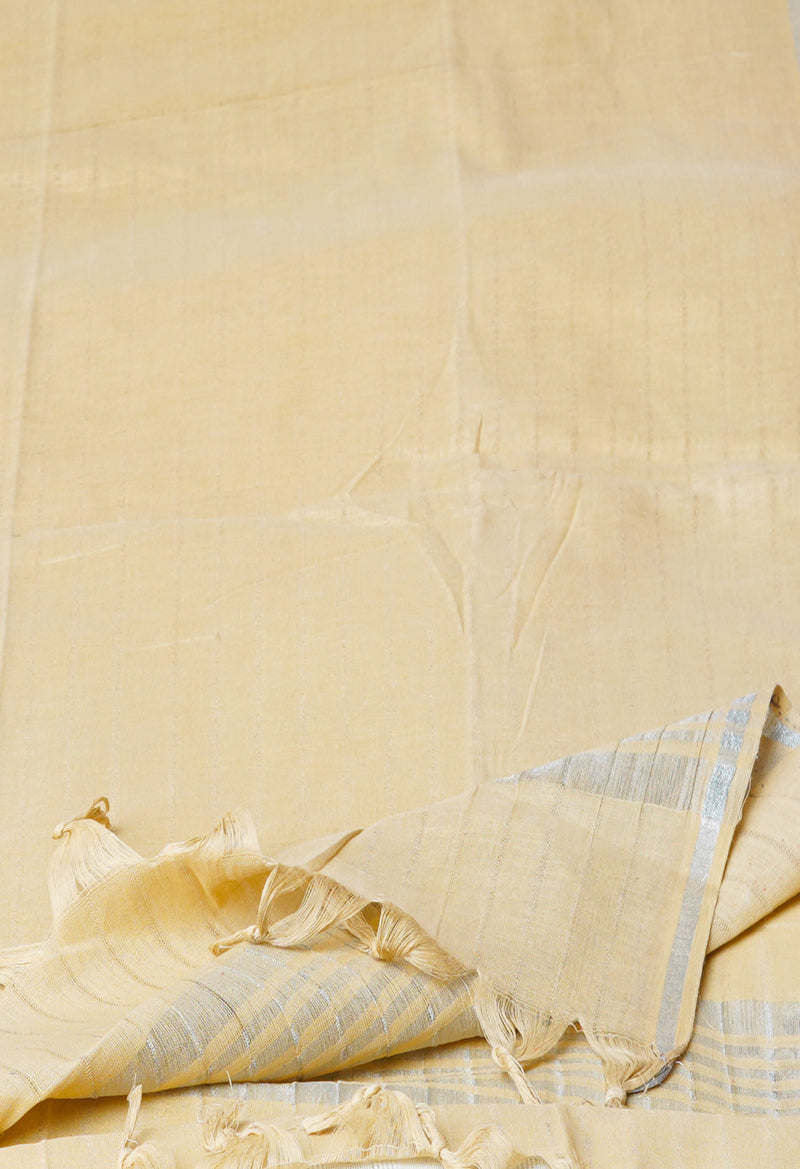 Cream Pure Plain Mangalgiri Cotton Dupatta–UDS4895