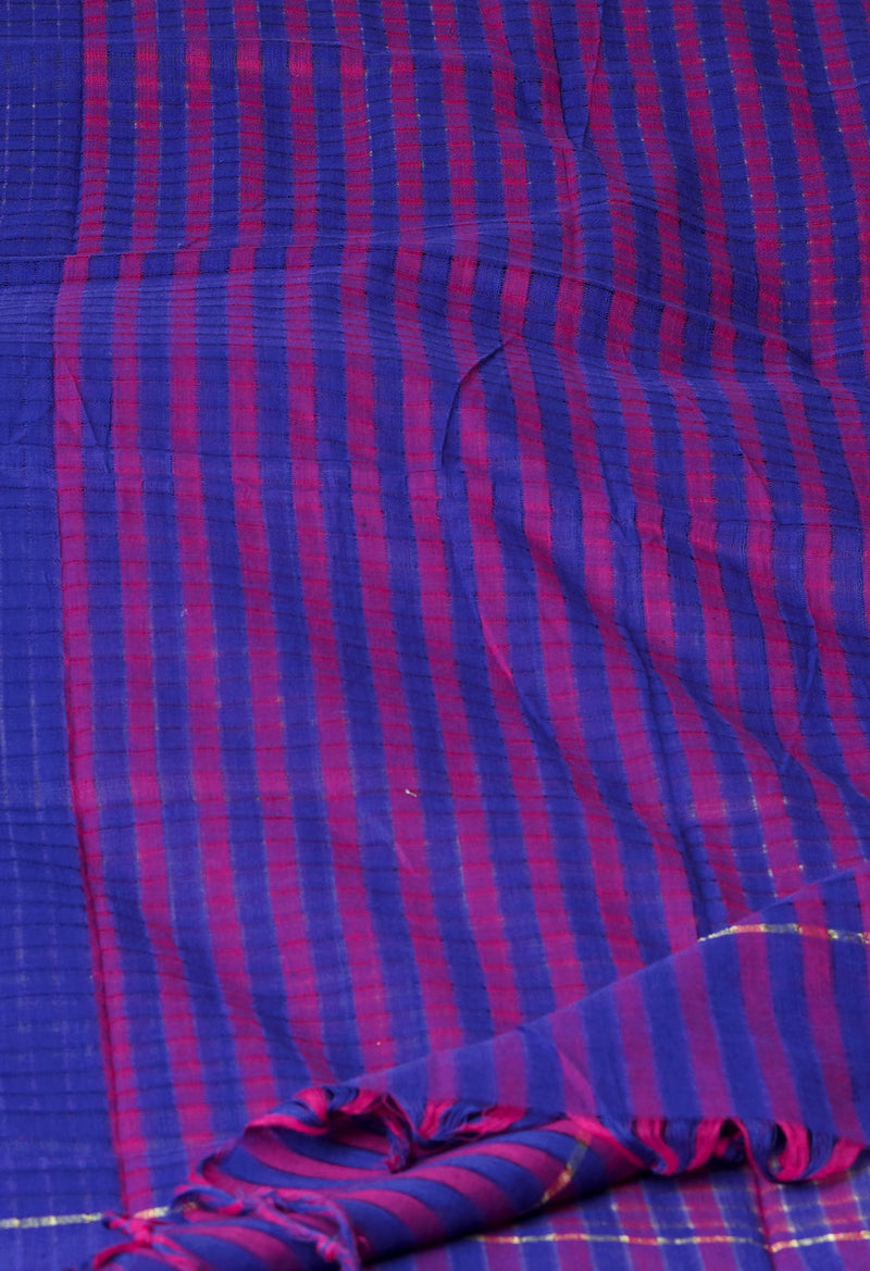 Blue Pure Plain Mangalgiri Cotton Dupatta–UDS4897