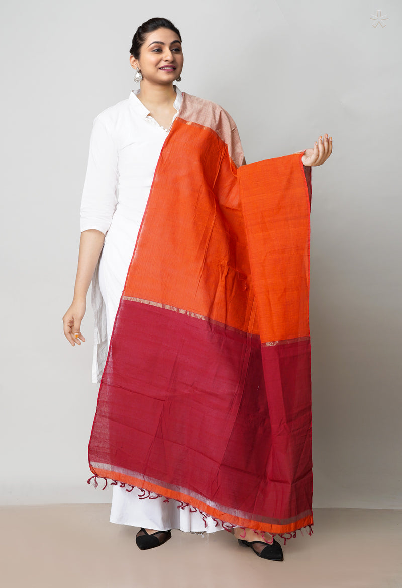 Multi Pure Plain Mangalgiri Cotton Dupatta–UDS4902