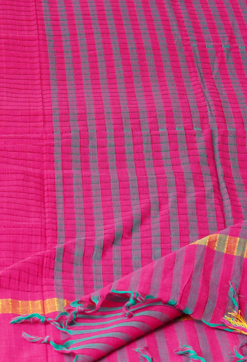 Pink Pure Plain Mangalgiri Cotton Dupatta–UDS4904