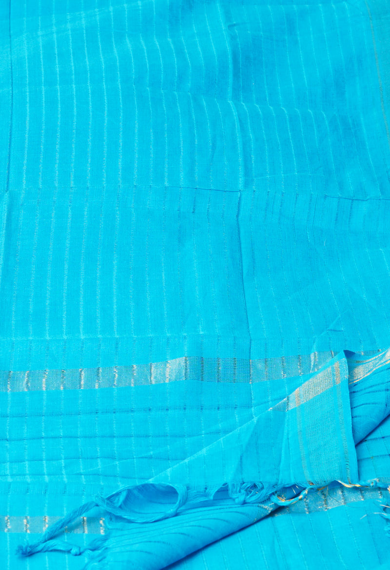 Sky Blue Pure Plain Mangalgiri Cotton Dupatta–UDS4907