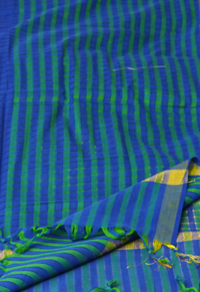Blue Pure Plain Mangalgiri Cotton Dupatta–UDS4912