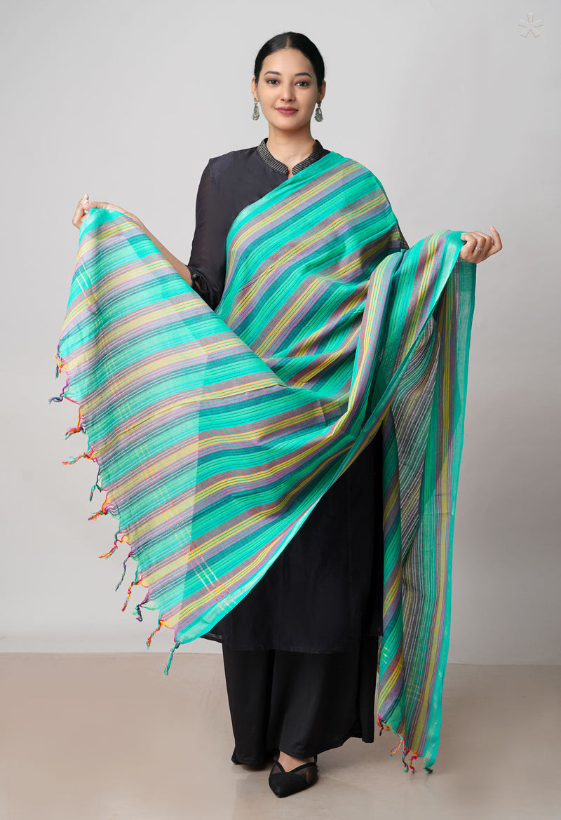 Multi Pure Plain Mangalgiri Cotton Dupatta–UDS4919