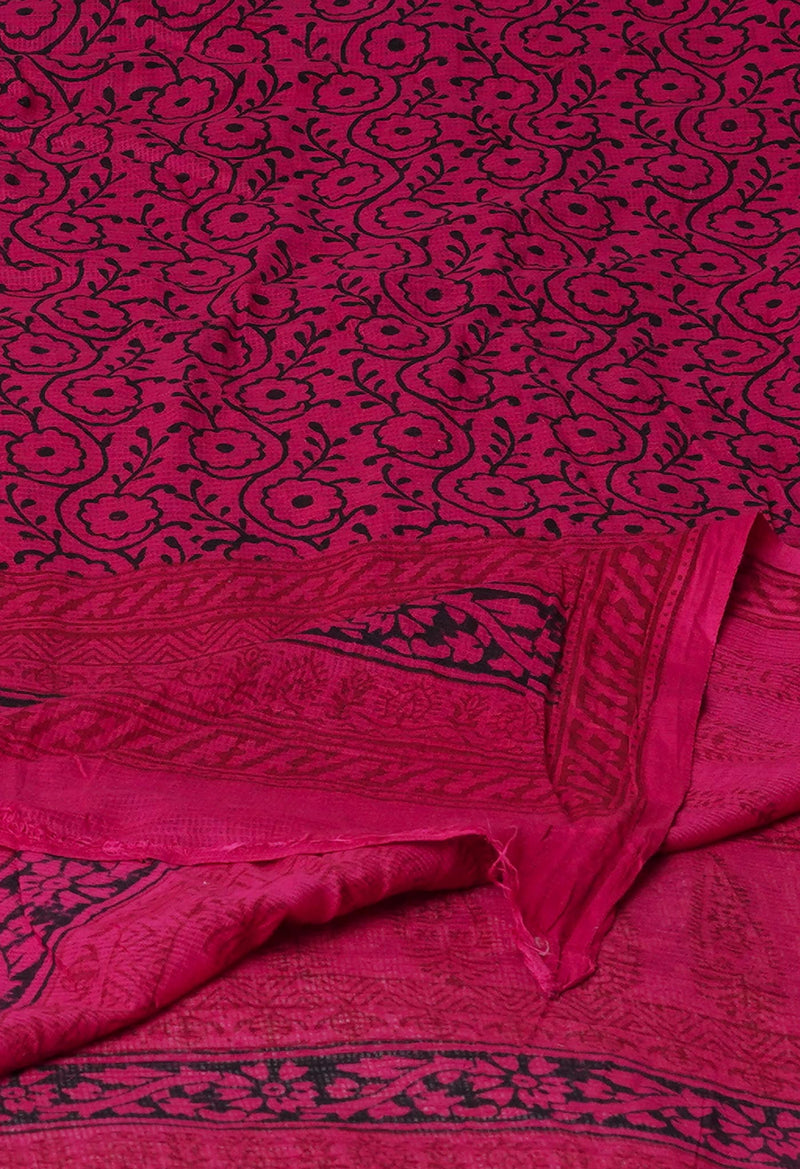 Hippie Pink Kota Checks Bagh Printed Dupatta–UDS4997