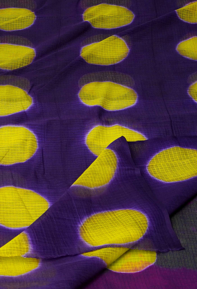 Blue Pure Clamp Dyeing Kota Cotton Dupatta–UDS5117
