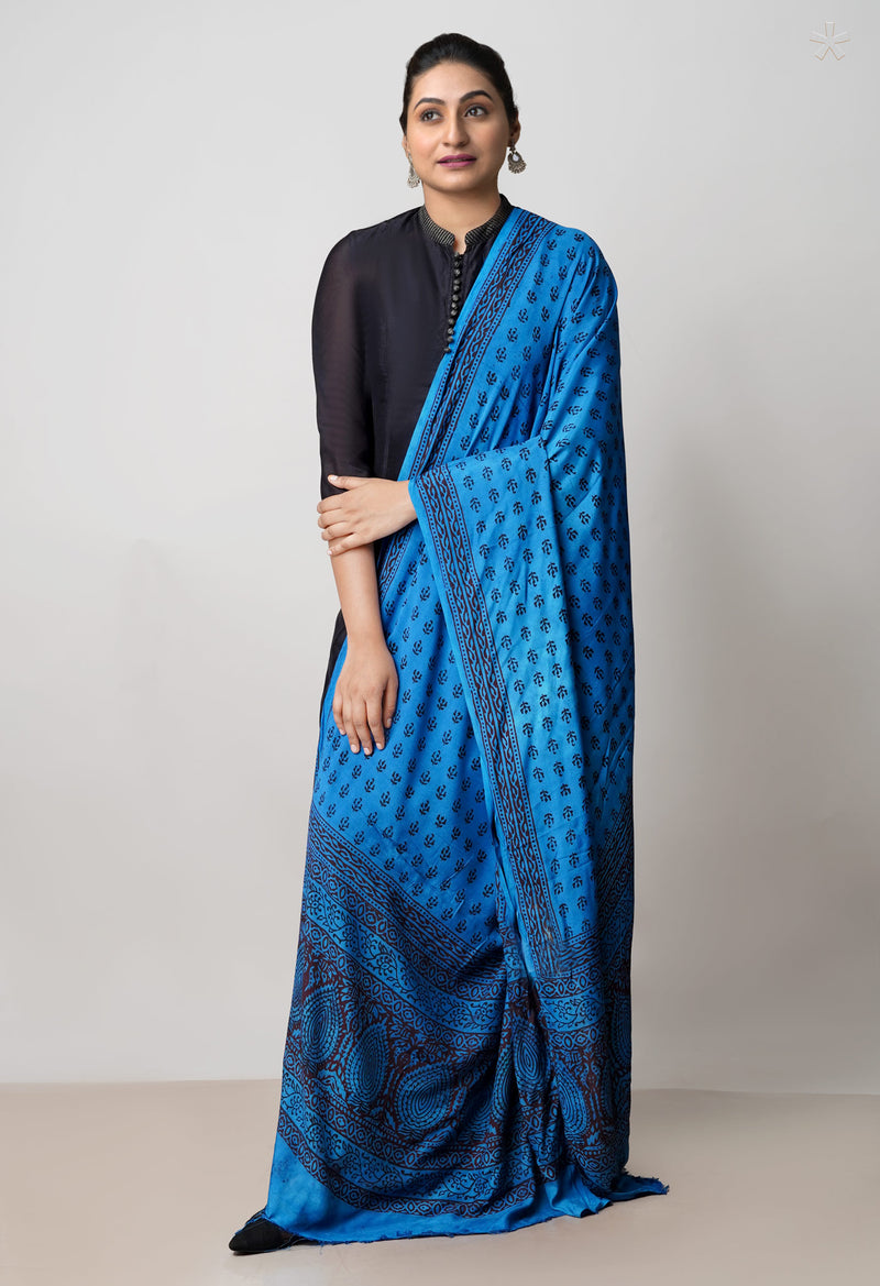 Blue Bagh Printed Chanderi Soft Silk Dupatta–UDS5131