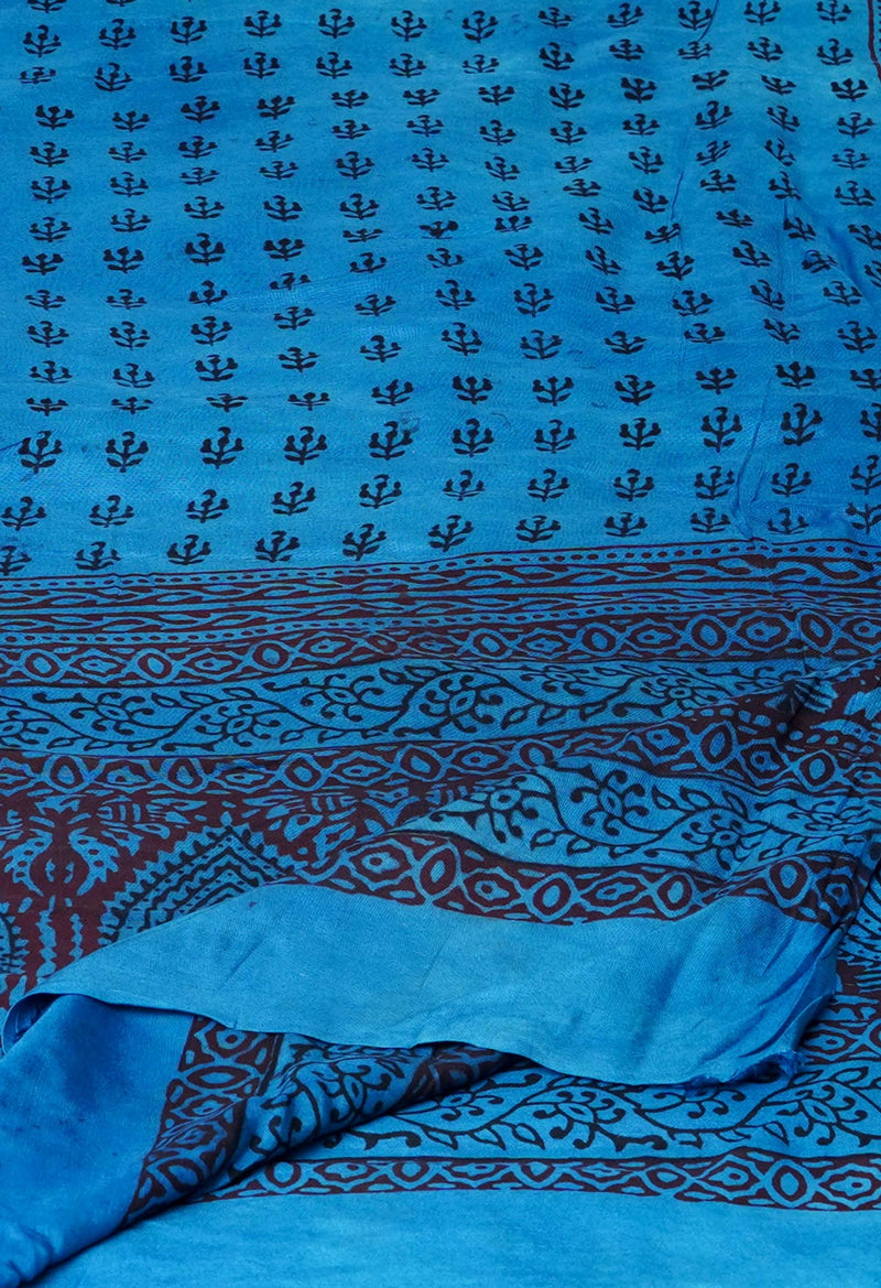 Blue Bagh Printed Chanderi Soft Silk Dupatta–UDS5131
