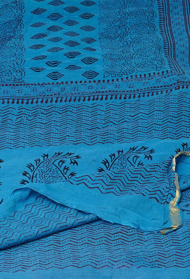 Blue Bagh Printed Chanderi Soft Silk Dupatta–UDS5132