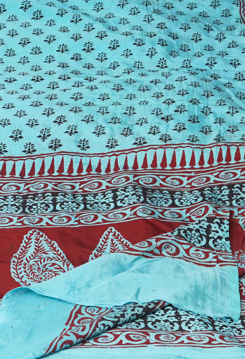 Blue Bagh Printed Chanderi Soft Silk Dupatta–UDS5151