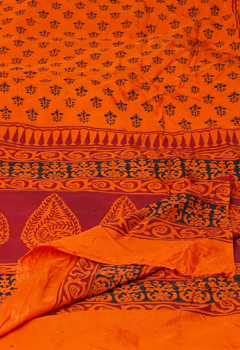 Orange Bagh Printed Chanderi Soft Silk Dupatta–UDS5168