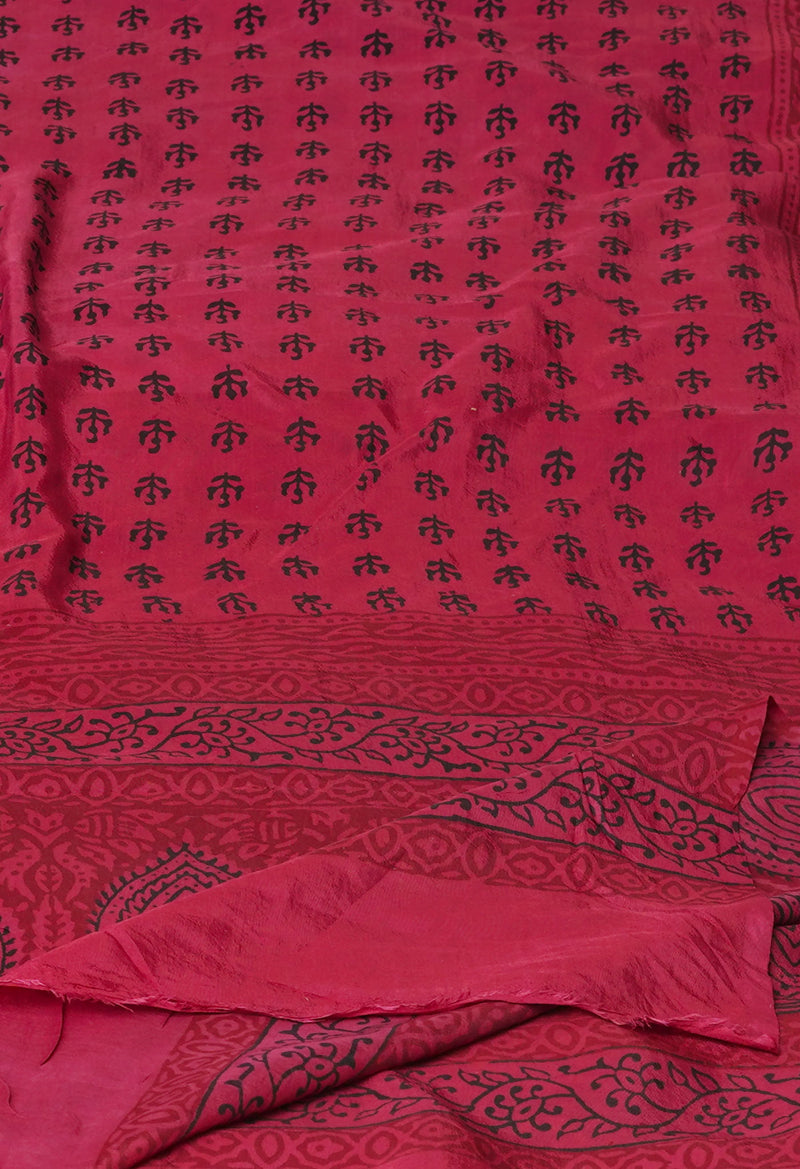 Maroon Bagh Printed Chanderi Soft Silk Dupatta–UDS5170