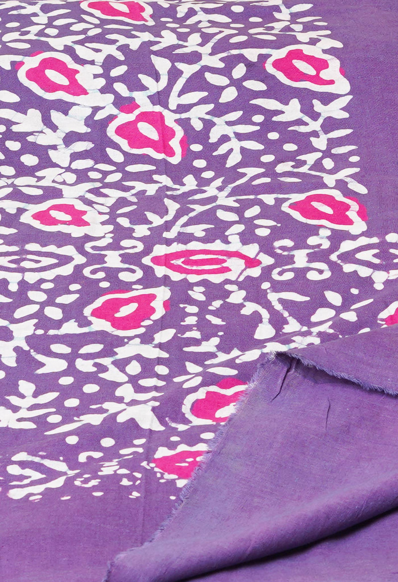 Violet Pure Batik Heavy Cotton Dupatta – UDS5334